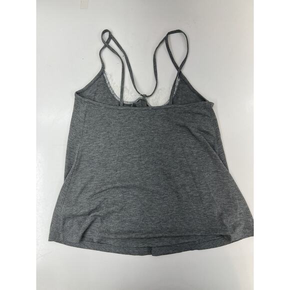Womens Express Tank Top Size XS Gray Spaghetti Strap Lace Neckline Cami - Picture 6 of 9